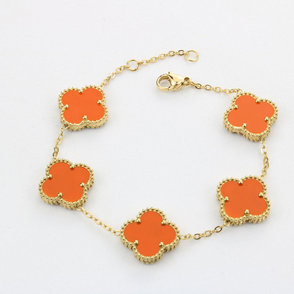 Marie-Louise - Exlusieve Gouden Klaver Armband