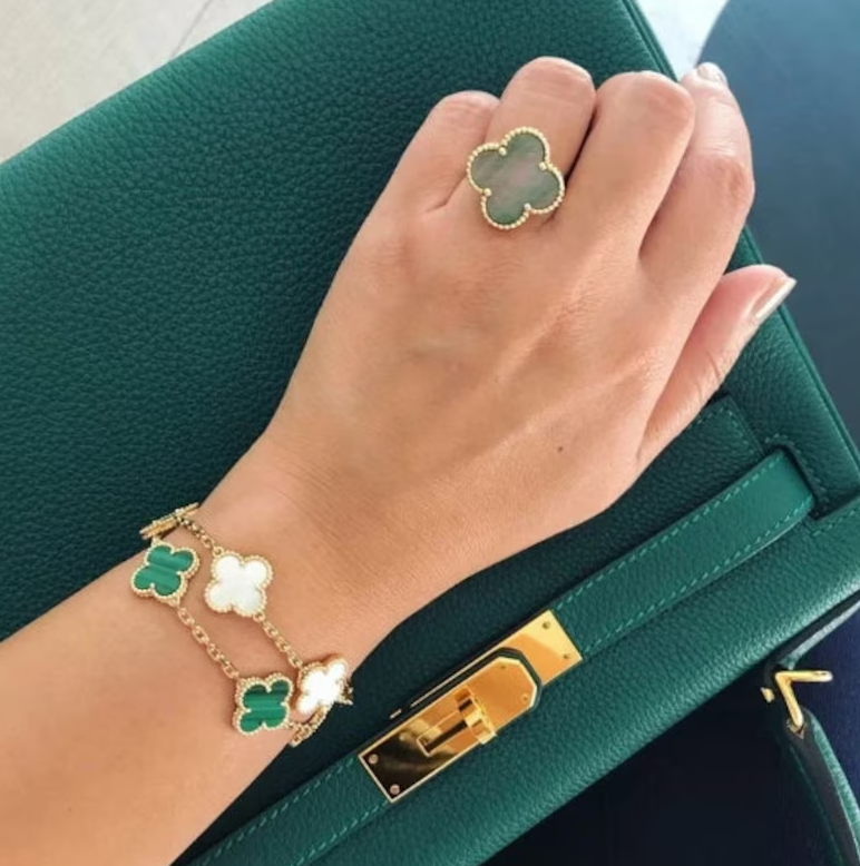Marie-Louise - Exlusieve Gouden Klaver Armband