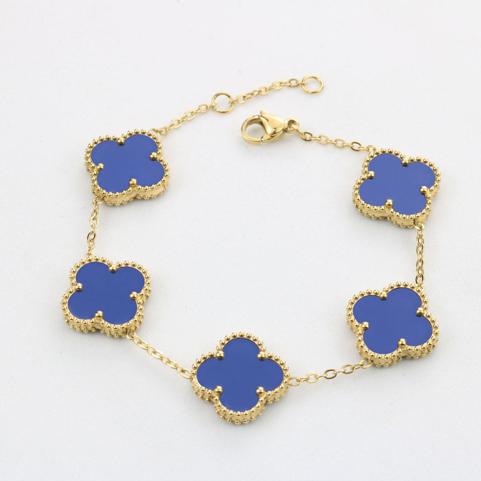 Marie-Louise - Exlusieve Gouden Klaver Armband