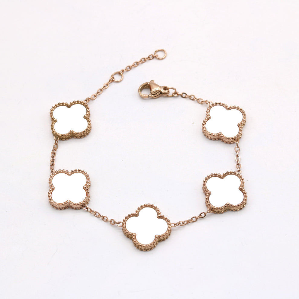 Marie-Louise - Exlusieve Gouden Klaver Armband