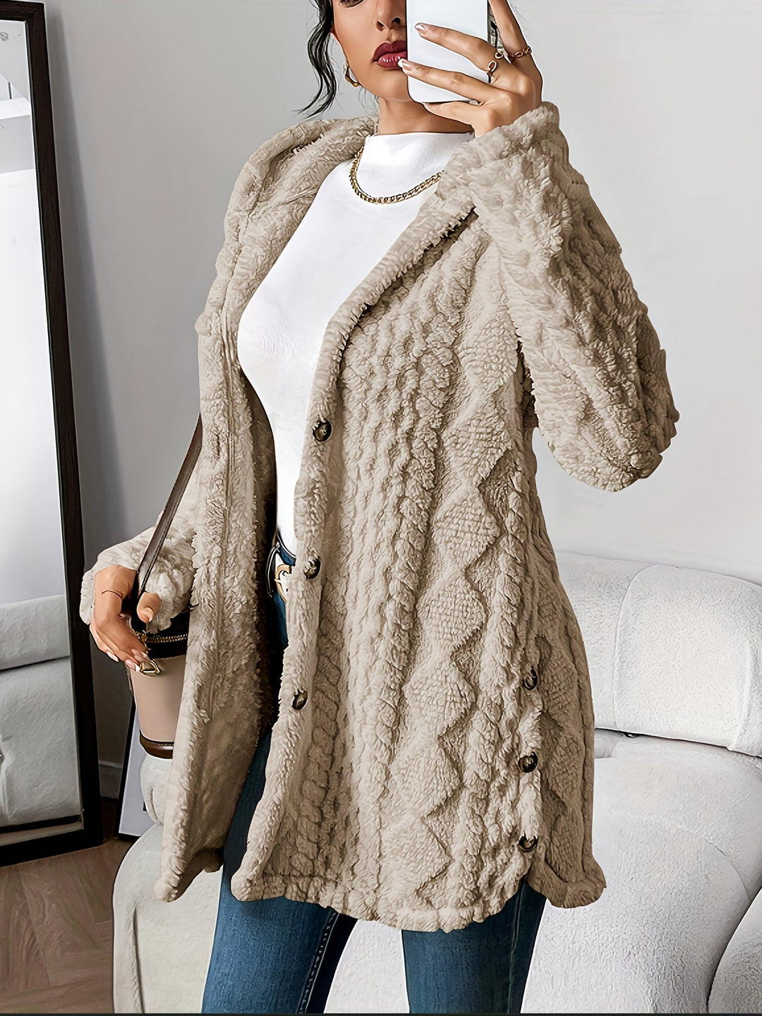 ANGELICA™|CARDIGAN CON CAPPUCCIO